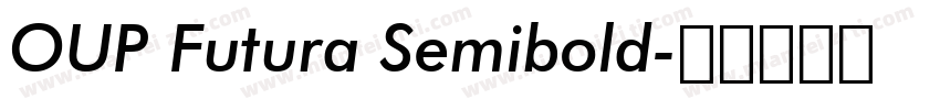 OUP Futura Semibold字体转换
